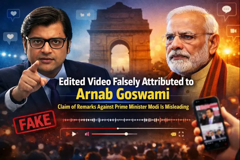 Edited Video Falsely Attributed to Arnab Goswami; Claim of Remarks Against Prime Minister Modi Is Misleading