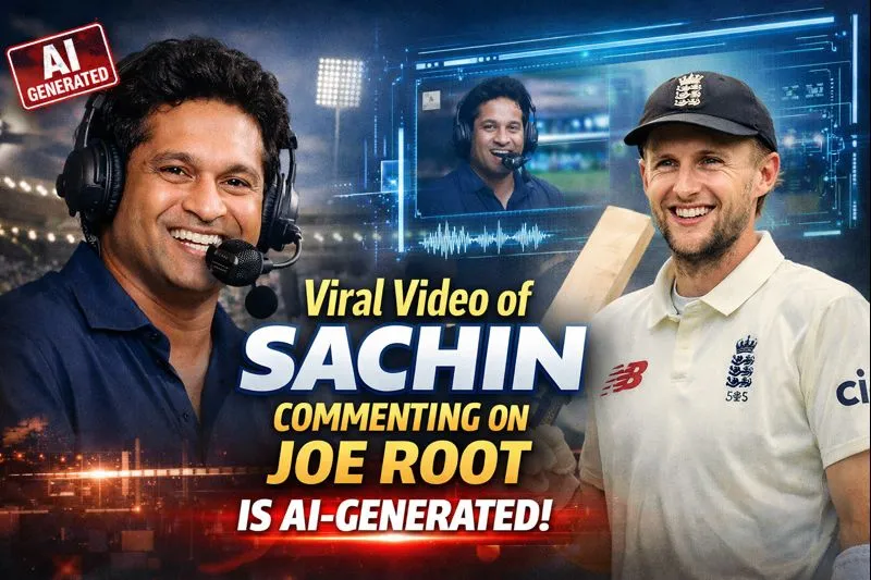 Viral Video of Sachin Tendulkar Commenting on Joe Root Is AI-Generated