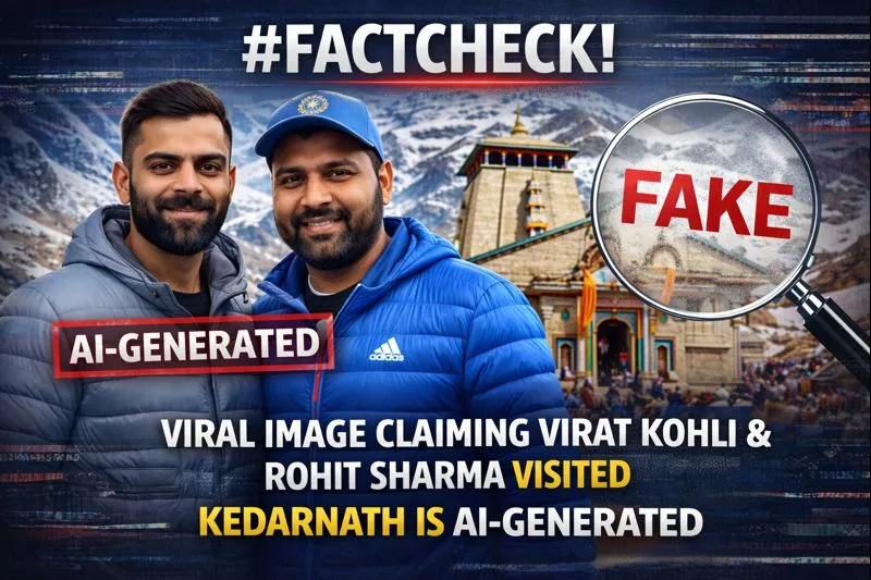 #FactCheck! Viral Image Claiming Virat Kohli and Rohit Sharma Visited Kedarnath Is AI-Generated