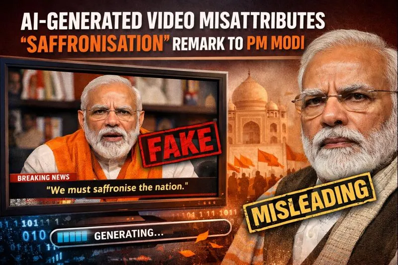 AI-Generated Video Falsely Attributes ‘Saffronisation’ Remark to PM Modi