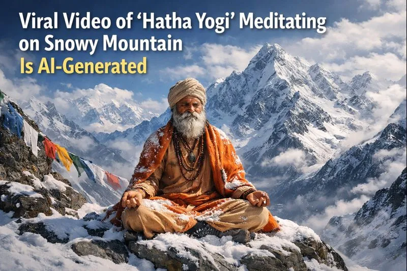Viral Video of ‘Hatha Yogi’ Meditating on Snowy Mountain Is AI-Generated