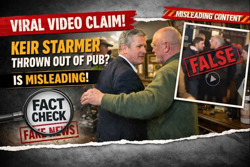 Viral Video Claiming UK PM Keir Starmer Was Thrown Out of a Pub Is Misleading