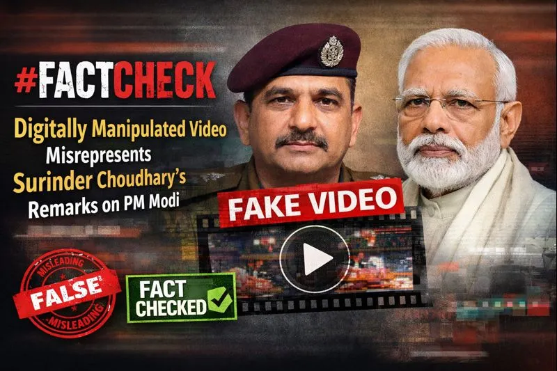 #FactCheck - Digitally Manipulated Video Misrepresents Surinder Choudhary’s Remarks on PM Modi