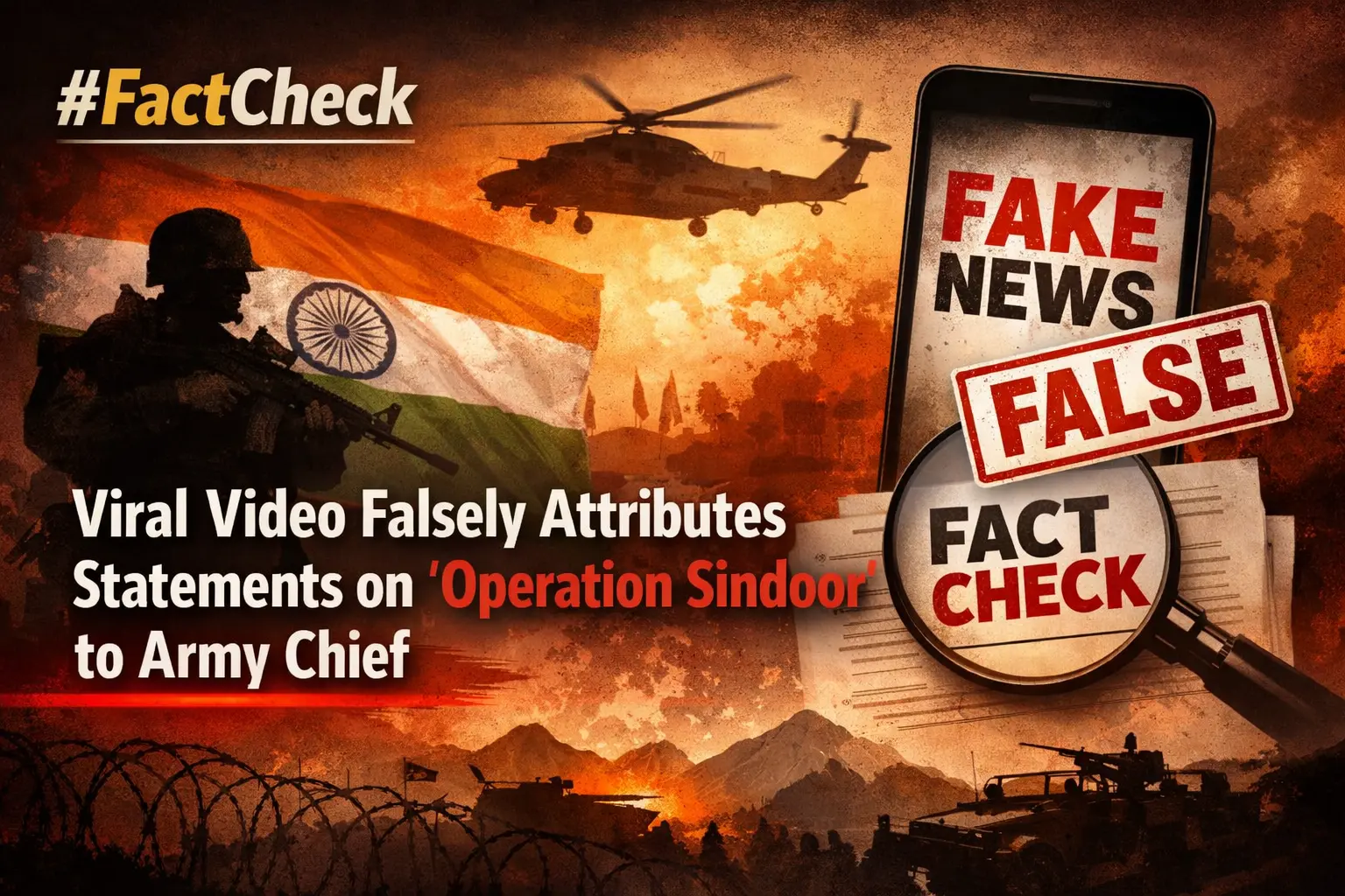 #FactCheck - Viral Video Falsely Attributes Statements on ‘Operation Sindoor’ to Army Chief
