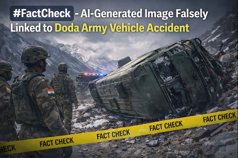 #FactCheck - AI-Generated Image Falsely Linked to Doda Army Vehicle Accident