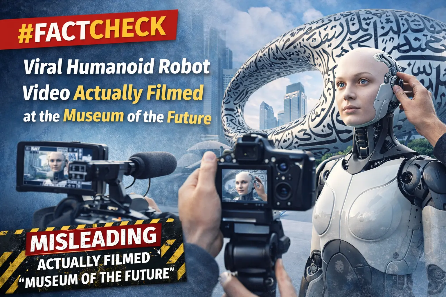 #FactCheck -Viral Humanoid Robot Video Actually Filmed at the Museum of the Future