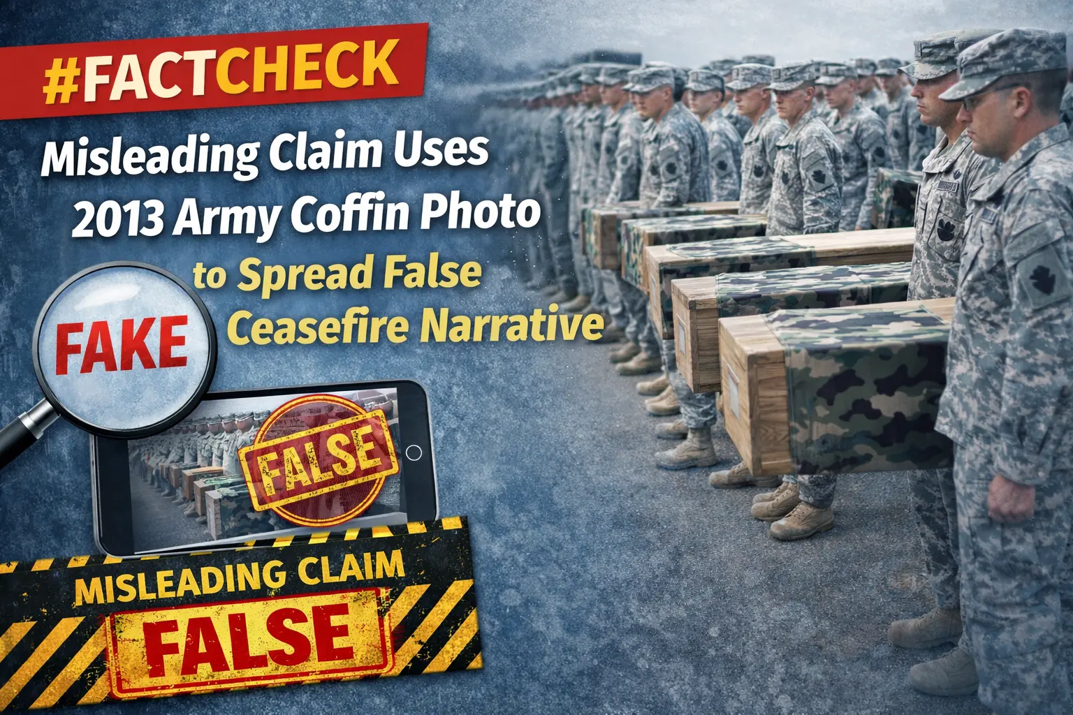 #FactCheck -Misleading Claim Uses 2013 Army Coffin Photo to Spread False Ceasefire Narrative