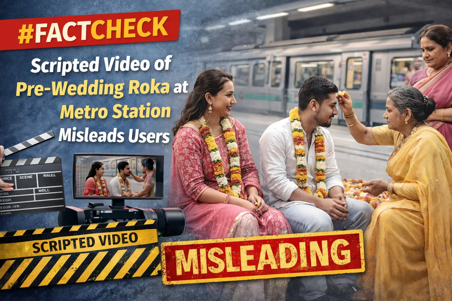 #FactCheck -Scripted Video of Pre-Wedding Roka at Metro Station Misleads Users02