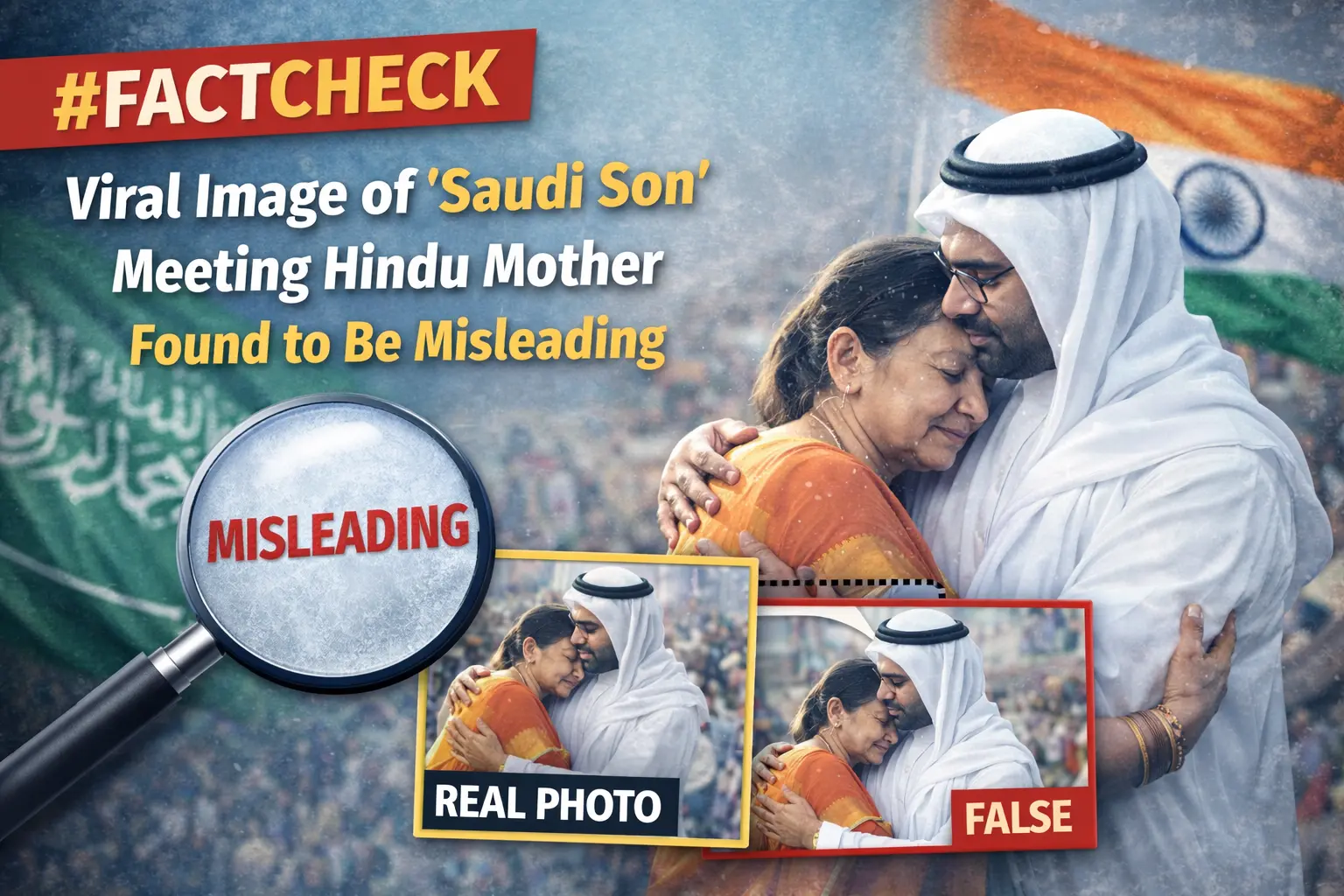 #FactCheck -Viral Image of ‘Saudi Son’ Meeting Hindu Mother Found to Be Misleading