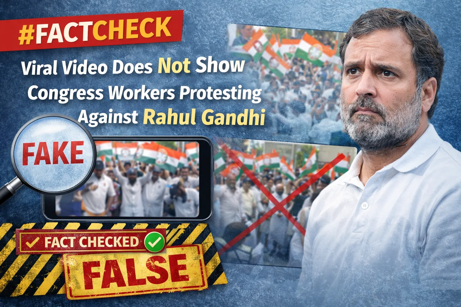 #FactCheck:Viral Video Does Not Show Congress Workers Protesting Against Rahul Gandhi