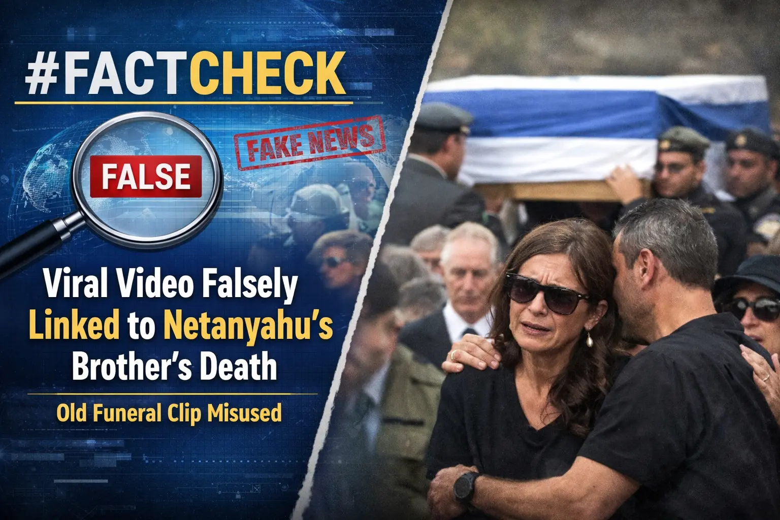 #FactCheck - Viral Video Falsely Linked to Netanyahu’s Brother’s Death, Old Funeral Clip Misused