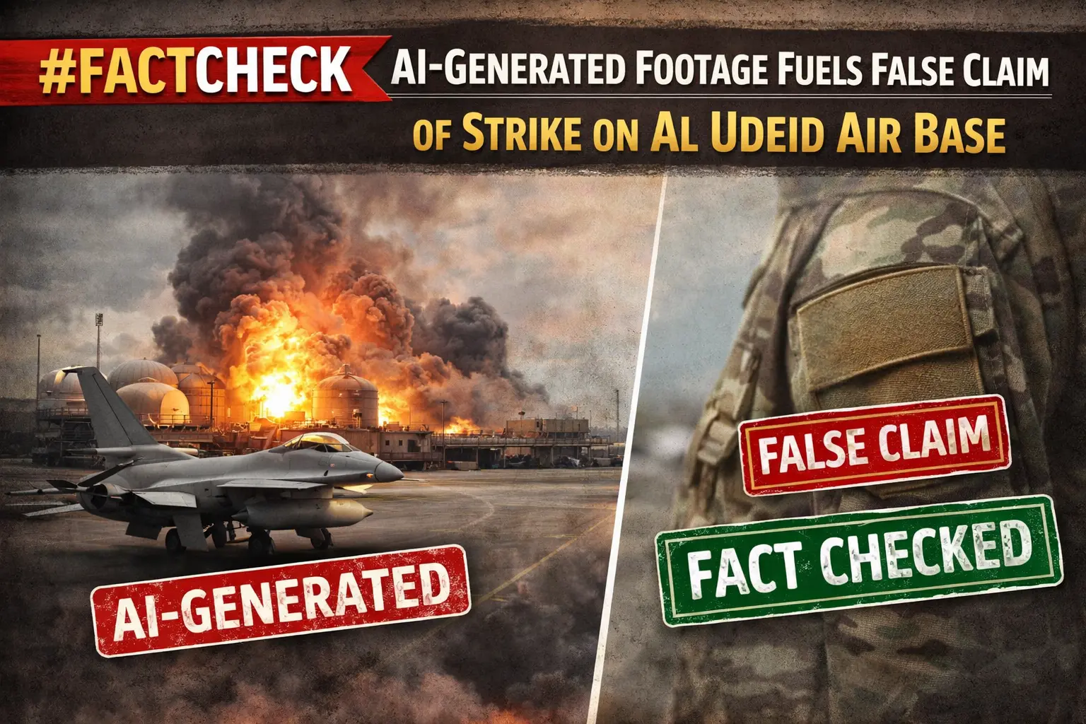 #FactCheck: AI-Generated Footage Fuels False Claim of Strike on Al Udeid Air Base