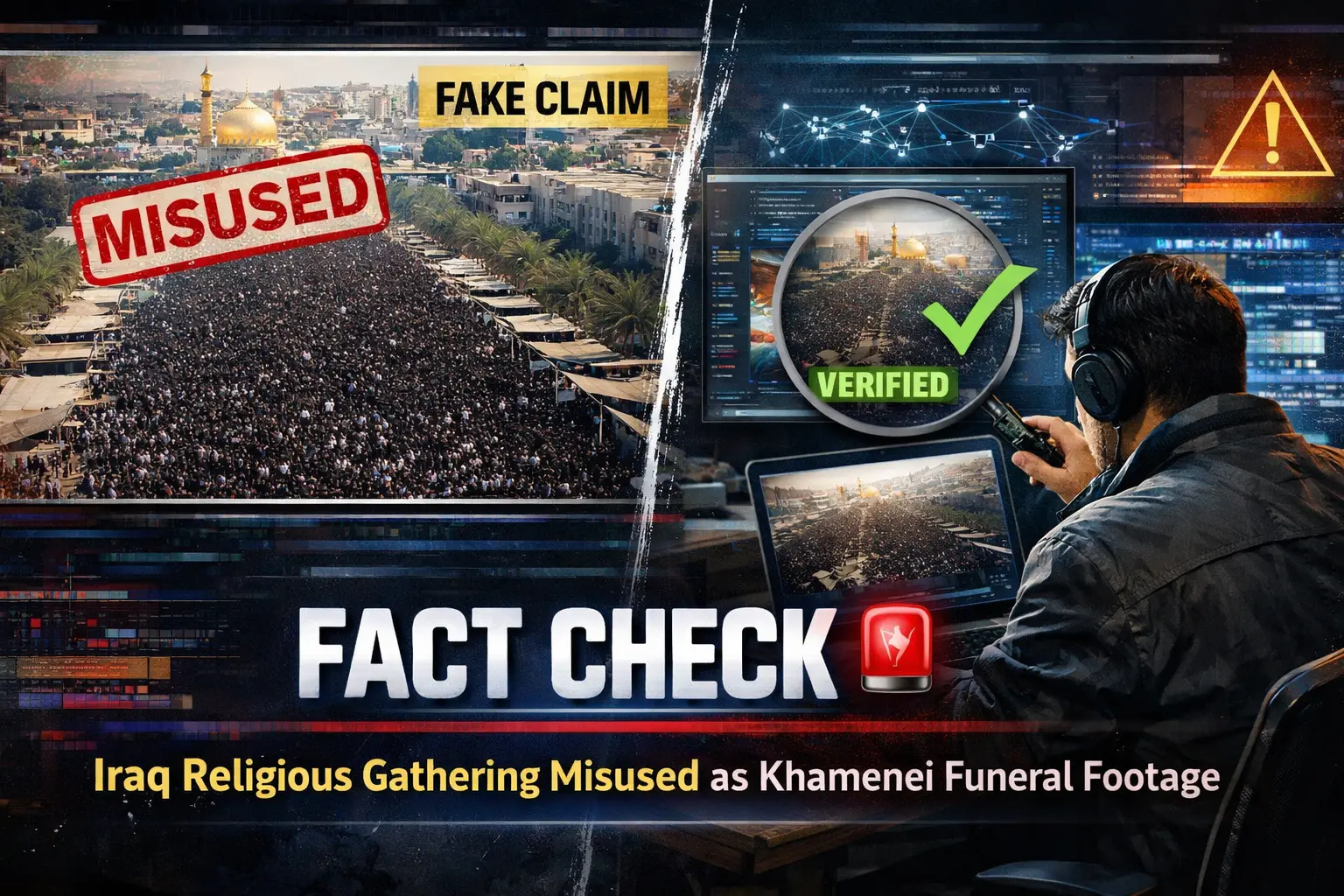 #FactCheck : Iraq Religious Gathering Video Misused as Khamenei Funeral Footage