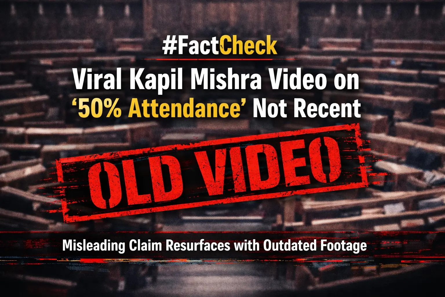 #FactCheck- Viral Kapil Mishra Video on 50% Attendance Not Recent