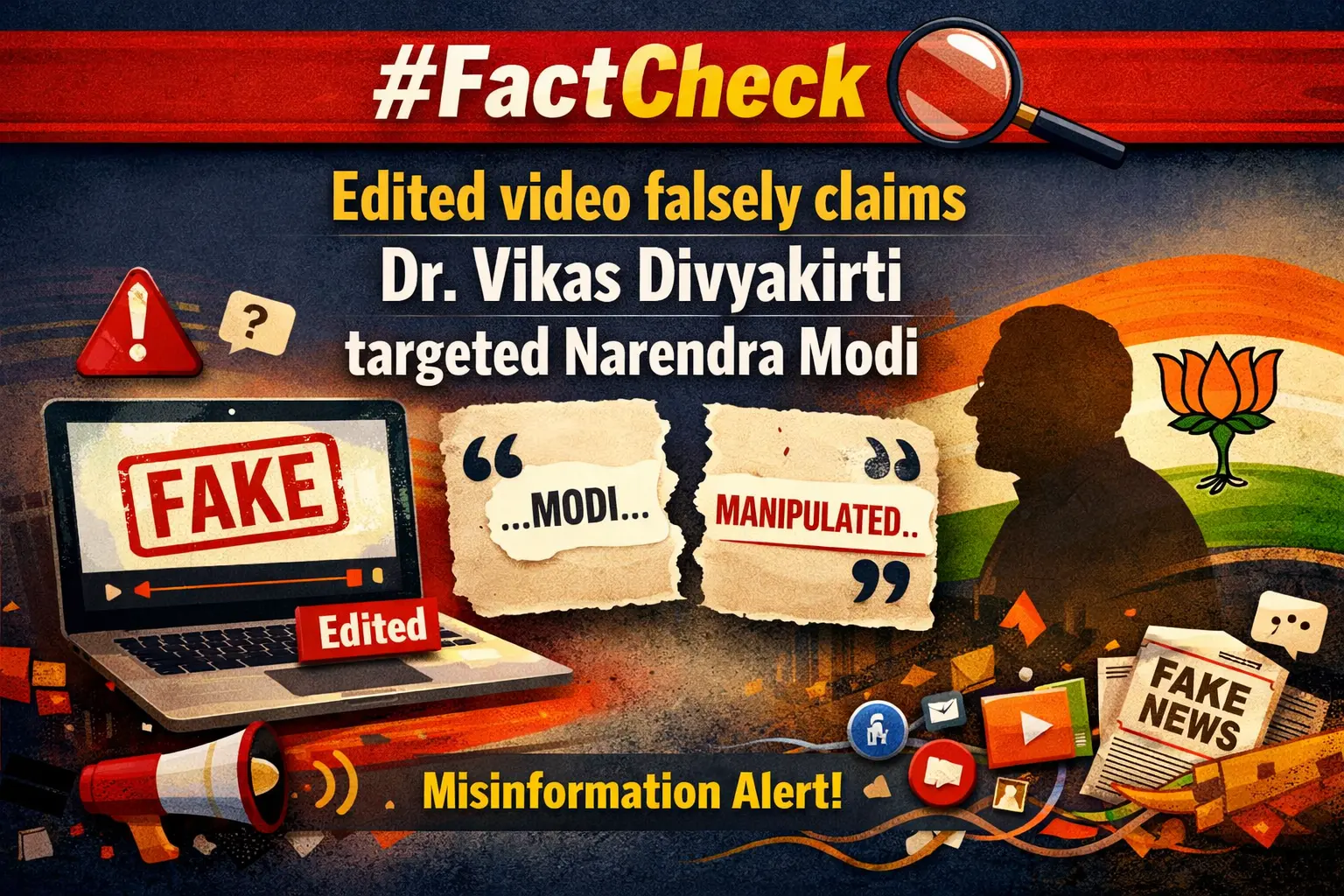 #FactCheck : Edited video falsely claims Dr. Vikas Divyakirti targeted Narendra Modi