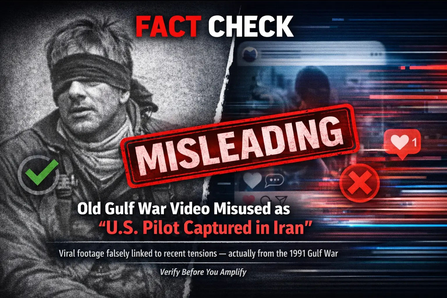 #FactCheck- Old Gulf War Video Misleadingly Linked to Alleged Capture of U.S. Pilot in Iran