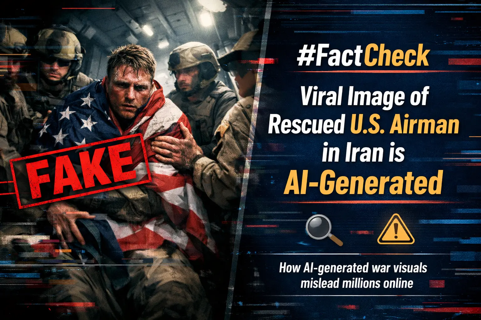 #FactCheck- Viral Image of Rescued U.S. Airman in Iran is AI-Generated