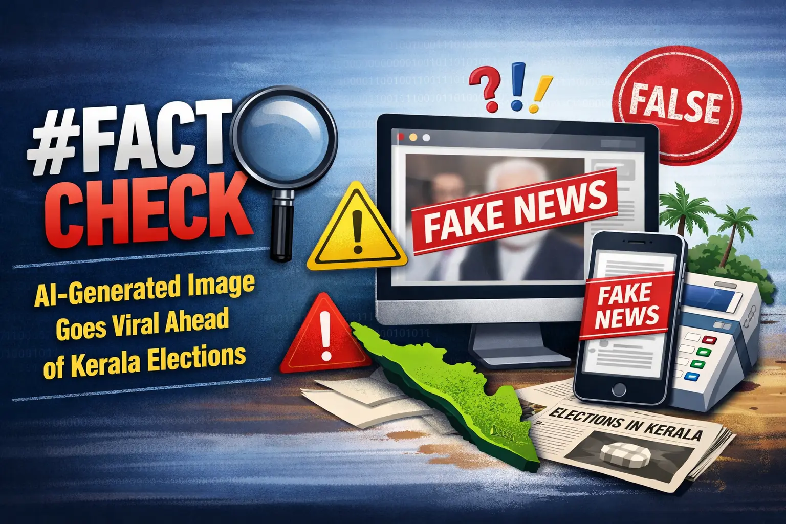 #FactCheck- AI-Generated Image of Narendra Modi Goes Viral Ahead of Kerala Elections