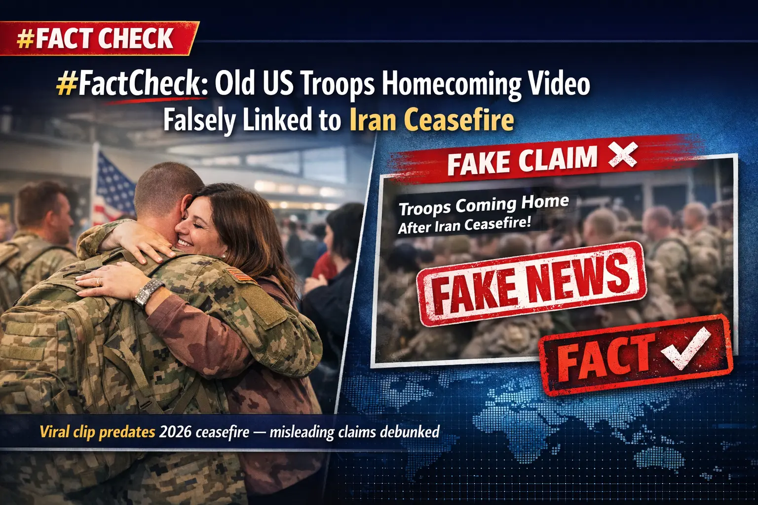 #FactCheck- Old US Troops Homecoming Video Falsely Linked to Iran Ceasefire