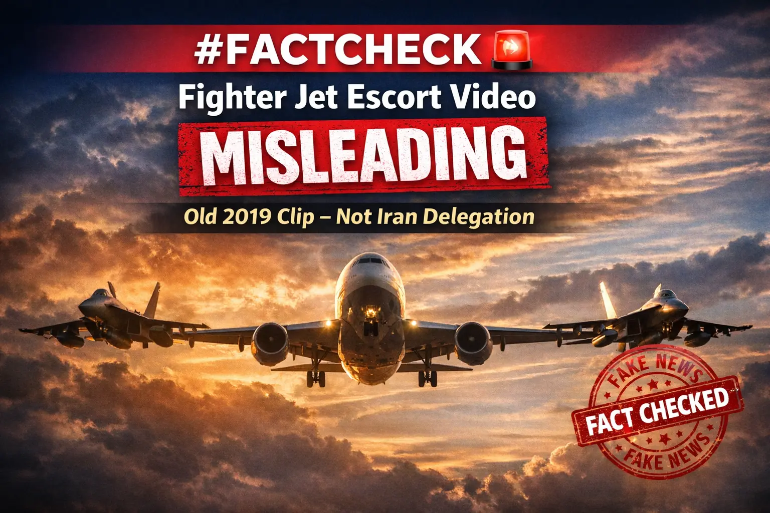 #FactCheck- 2019 Fighter Jet Escort Video Falsely Linked to Iran Delegation