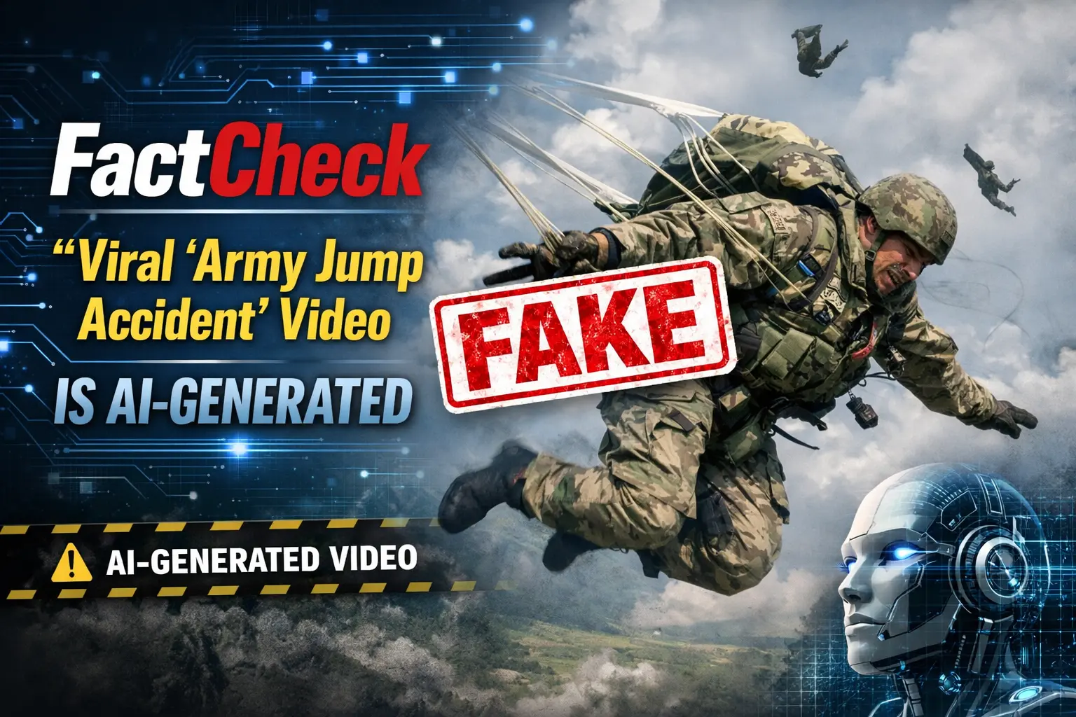 #FactCheck- Viral ‘Army Jump Accident’ Video Is AI-Generated