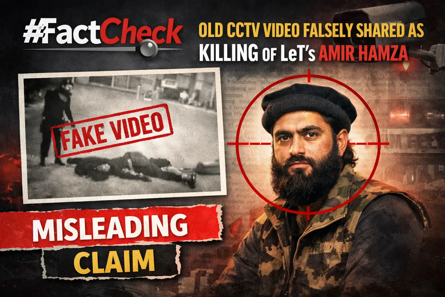 #FactCheck- Old CCTV Video Falsely Shared as Killing of LeT’s Amir Hamza