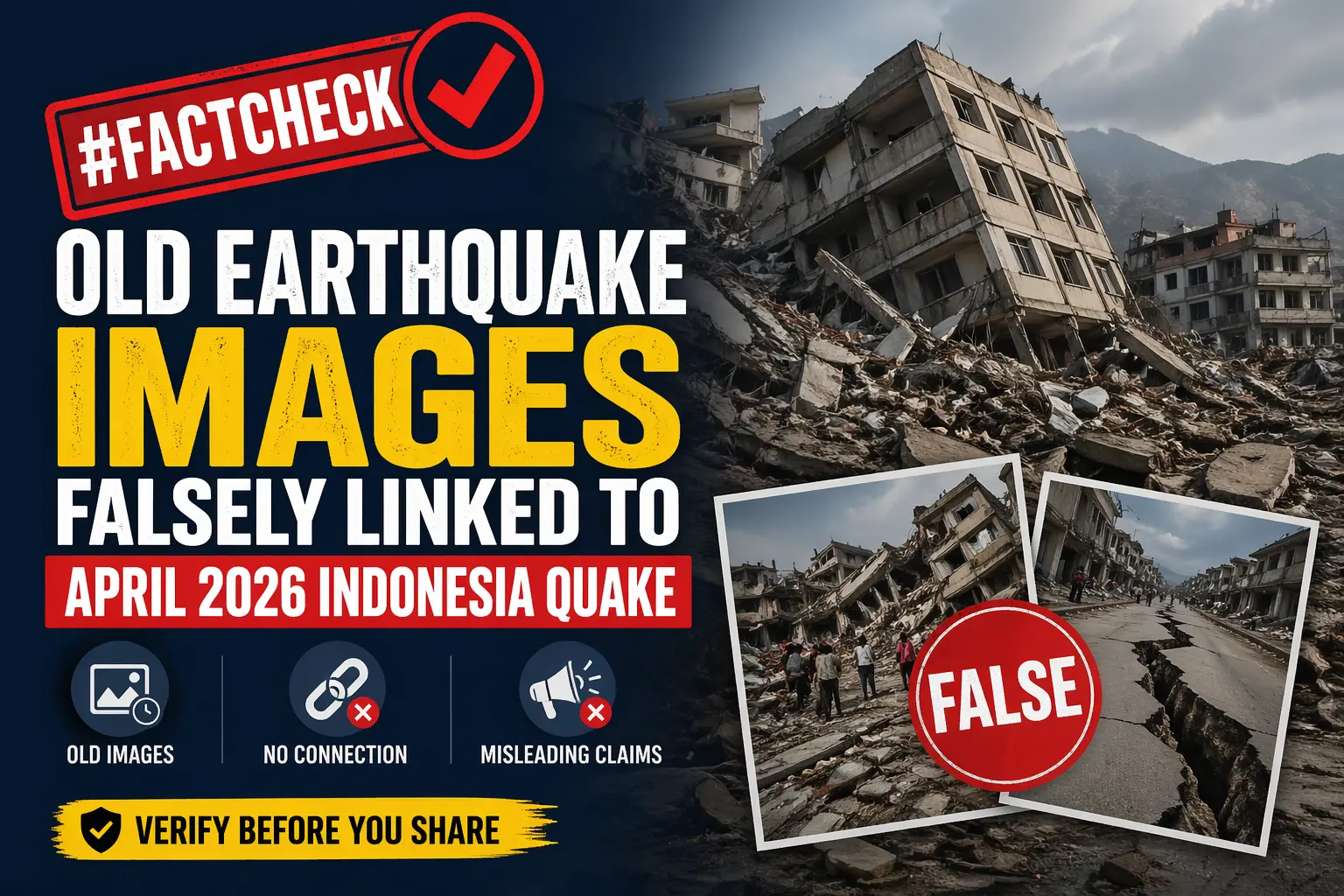 #FactCheck- Old Earthquake Images Falsely Linked to April 2026 Indonesia Quake