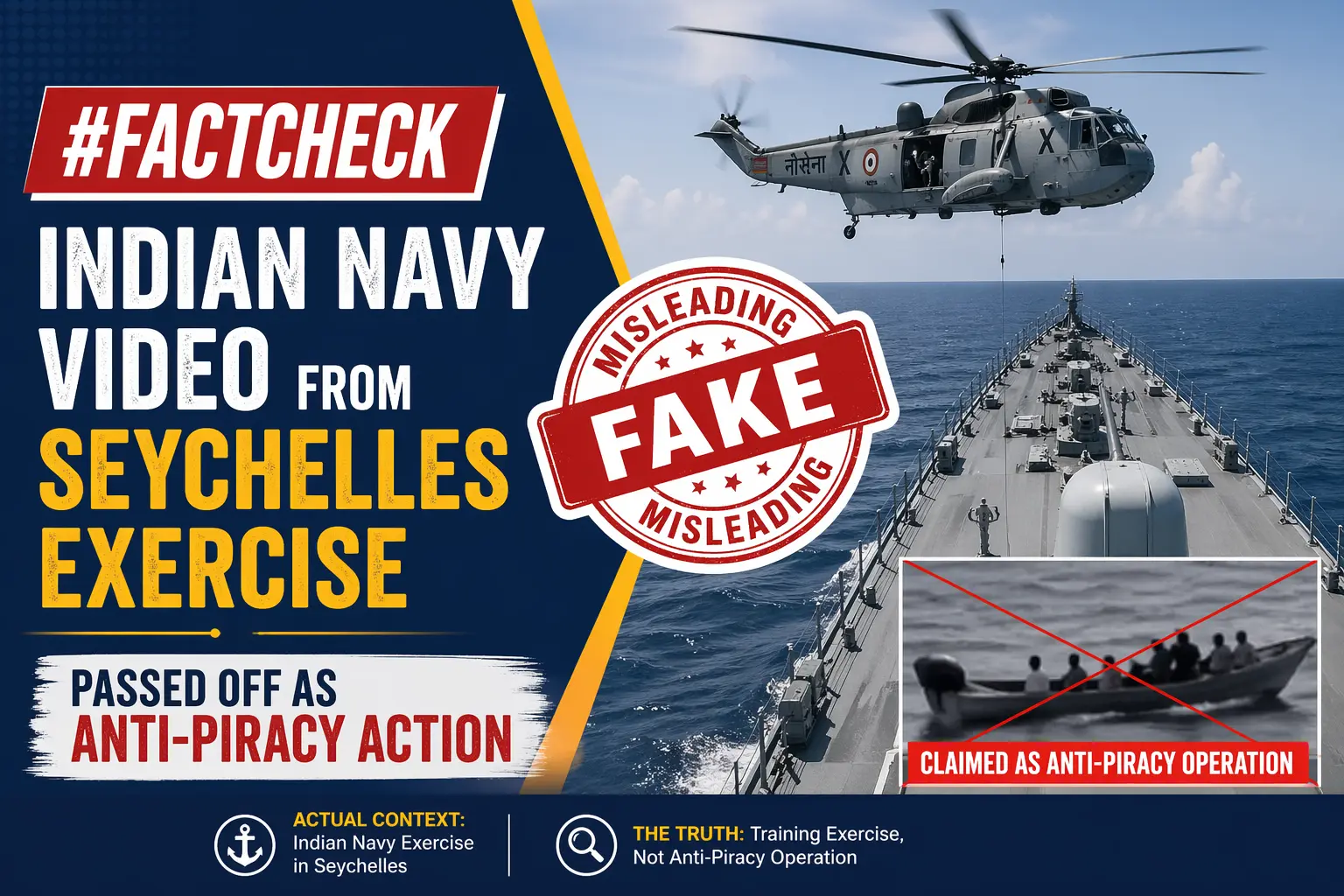 #FactCheck- Indian Navy Video from Seychelles Exercise Passed Off as Anti-Piracy Action