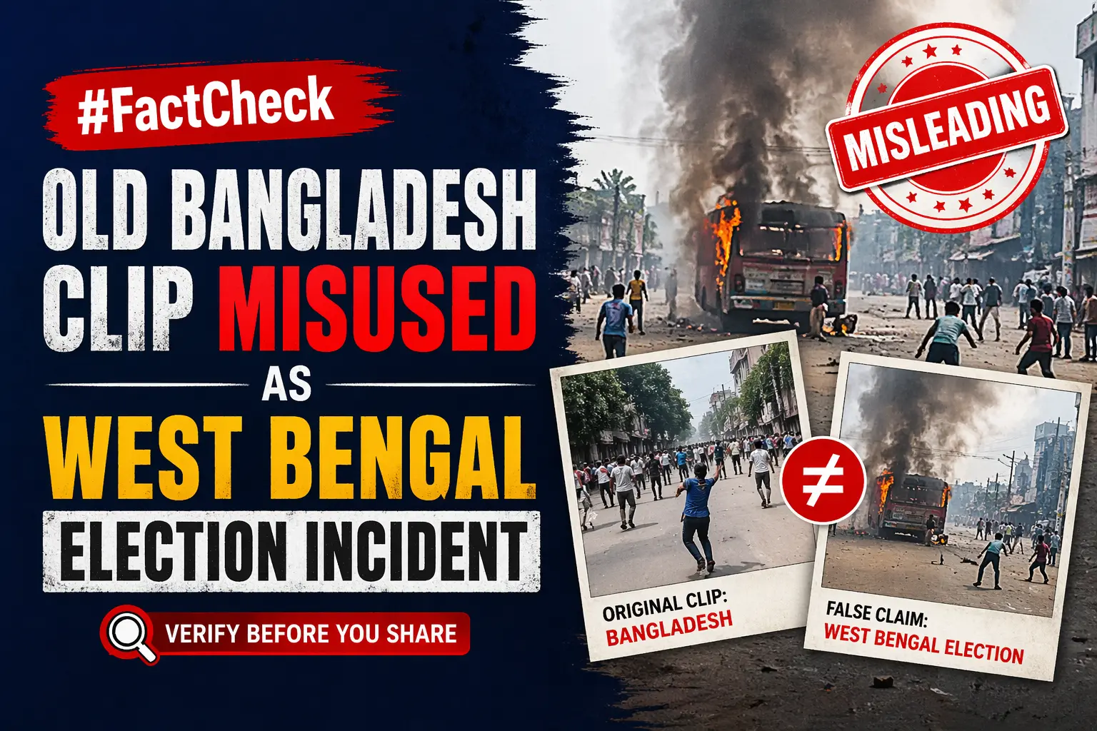 #FactCheck- Old Bangladesh Clip Misused as West Bengal Election Incident