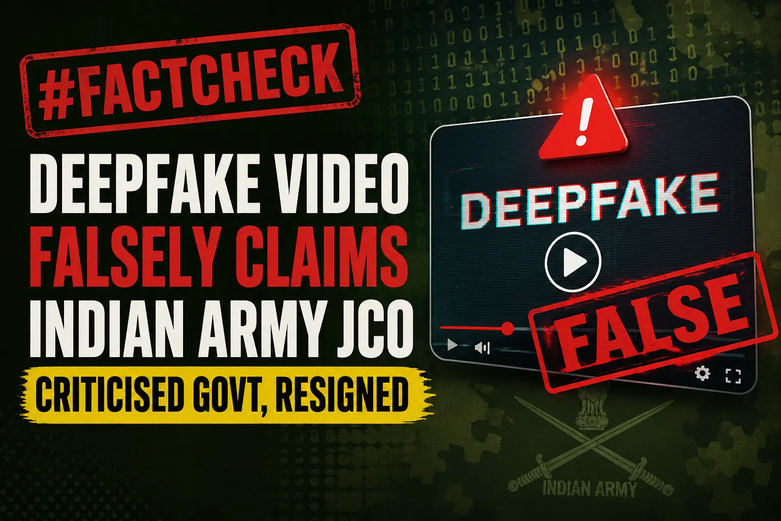 #FactCheck-Deepfake Video Falsely Claims Indian Army JCO Criticised Govt, Resigned