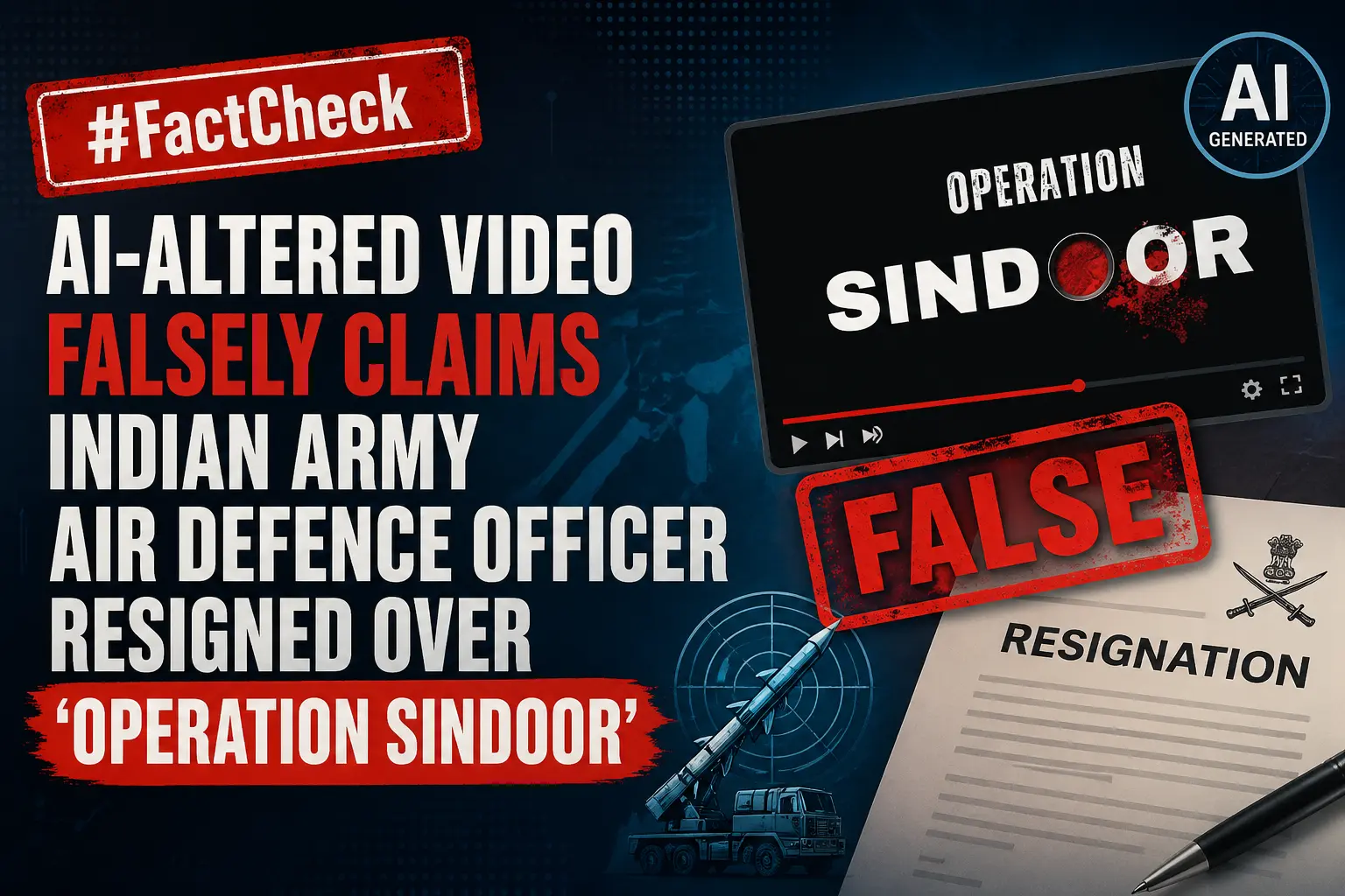 #FactCheck-AI-Altered Video Falsely Claims Indian Army Air Defence Officer Resigned Over ‘Operation Sindoor’
