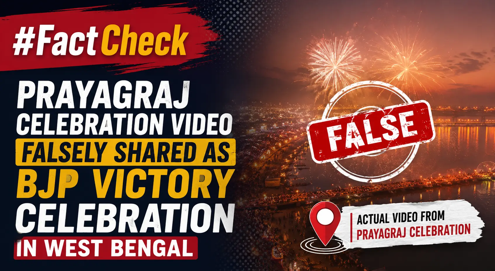 #FactCheck -Prayagraj Celebration Video Falsely Shared as BJP Victory Celebration in West Bengal