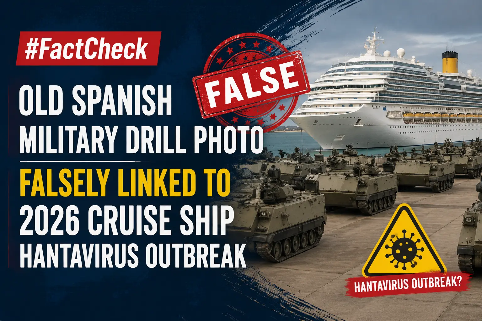 #FactCheck - Old Spanish Military Drill Photo Falsely Linked To 2026 Cruise Ship Hantavirus Outbreak