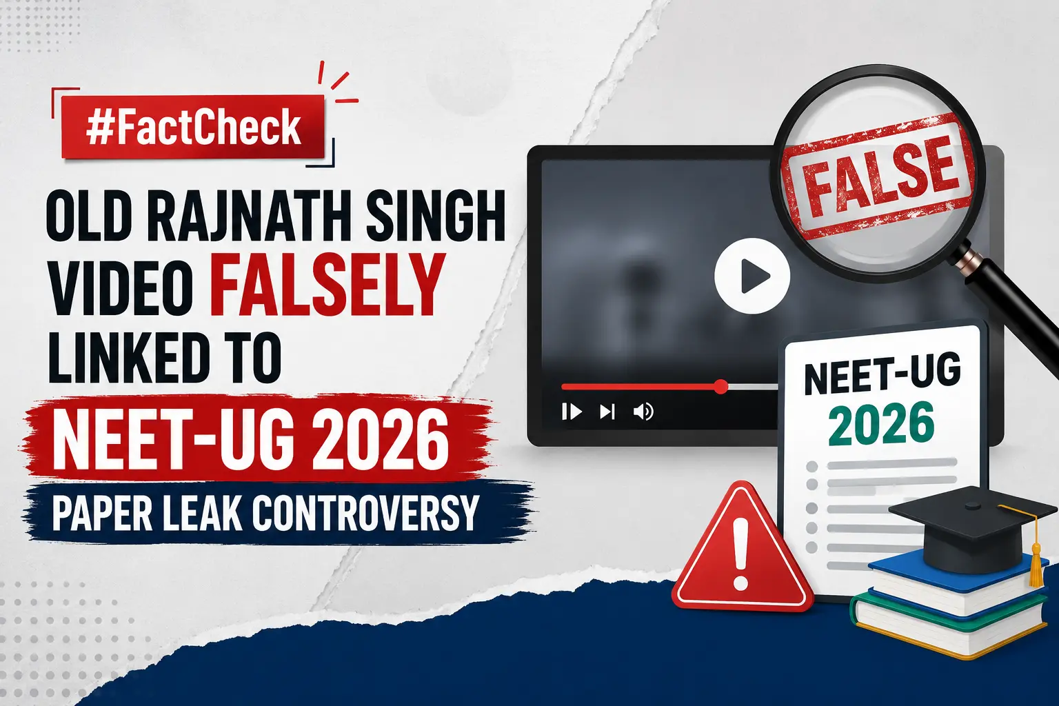 #FactCheck - Old Rajnath Singh Video Falsely Linked To NEET-UG 2026 Paper Leak Controversy