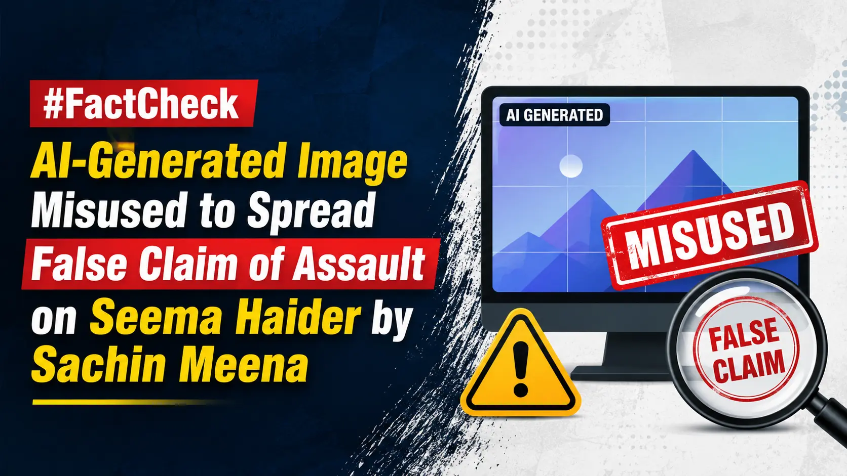 #FactCheck -AI-Generated Image Misused to Spread False Claim of Assault on Seema Haider by Sachin Meena