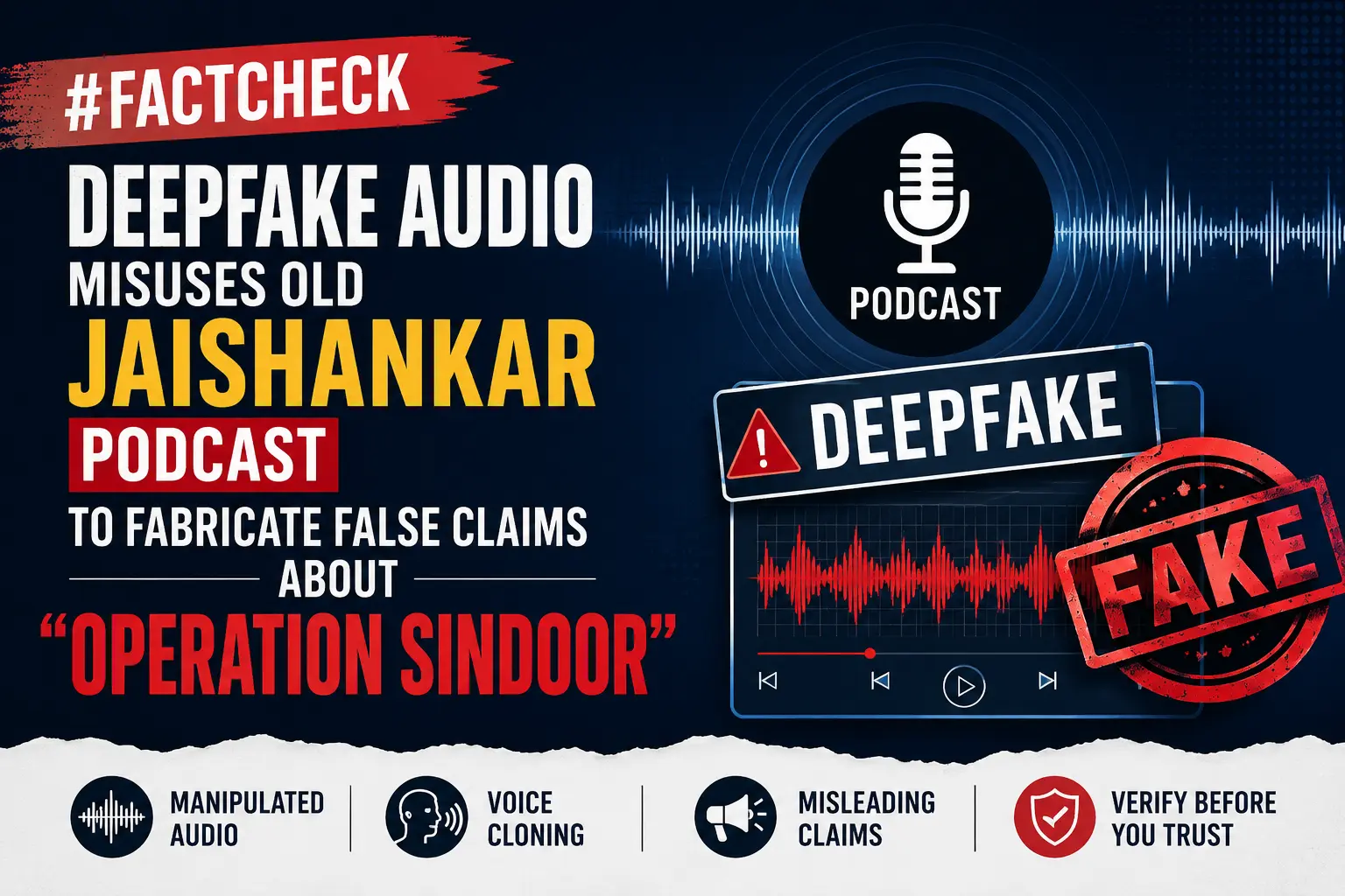 #FactCheck -Deepfake Audio Misuses Old Jaishankar Podcast to Fabricate False Claims About “Operation Sindoor”