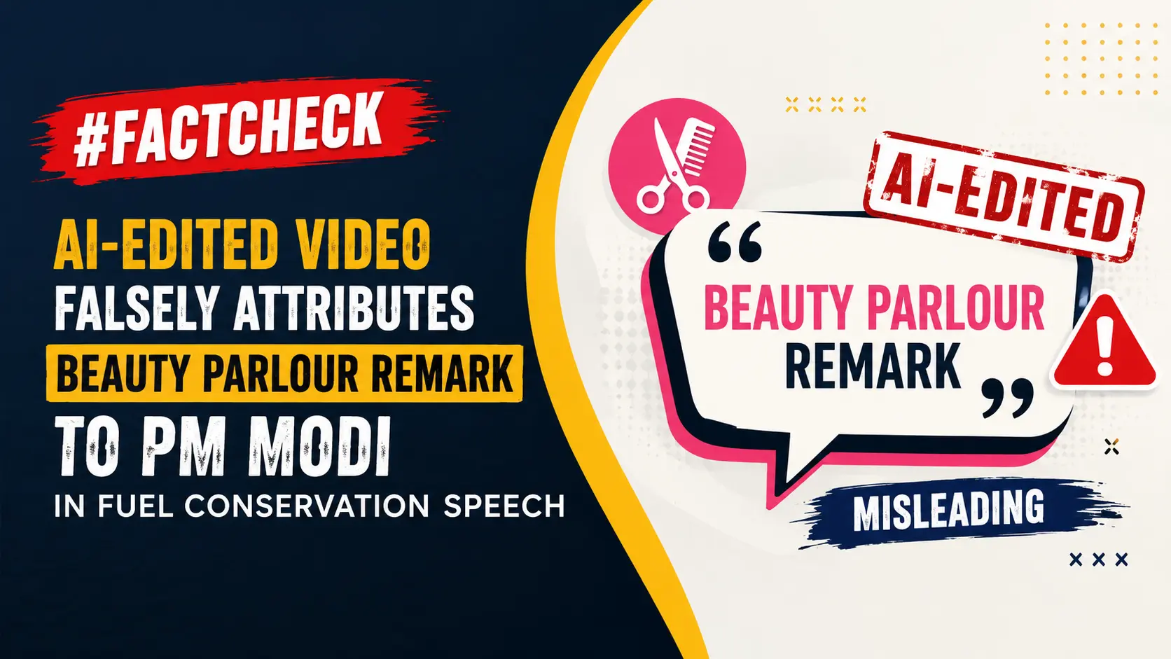 #FactCheck -AI-Edited Video Falsely Attributes Beauty Parlour Remark to PM Modi in Fuel Conservation Speech