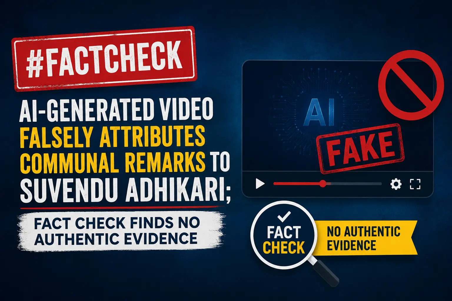 #FactCheck -AI-Generated Video Falsely Attributes Communal Remarks to Suvendu Adhikari; Fact Check Finds No Authentic Evidence