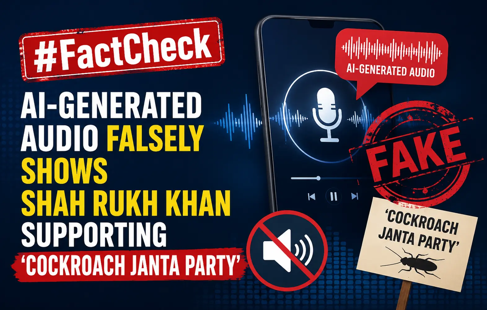 #FactCheck -AI-Generated Audio Falsely Shows Shah Rukh Khan Supporting ‘Cockroach Janta Party’