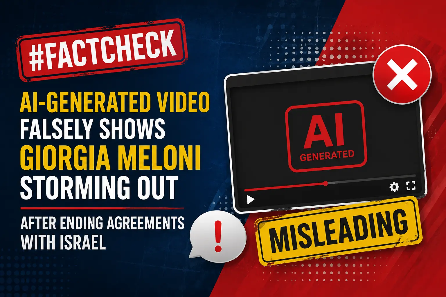 #FactCheck -AI-Generated Video Falsely Shows Giorgia Meloni Storming Out After Ending Agreements With Israel