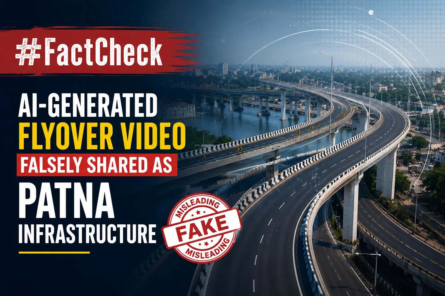 #FactCheck- AI-Generated Flyover Video Falsely Shared as Patna Infrastructure