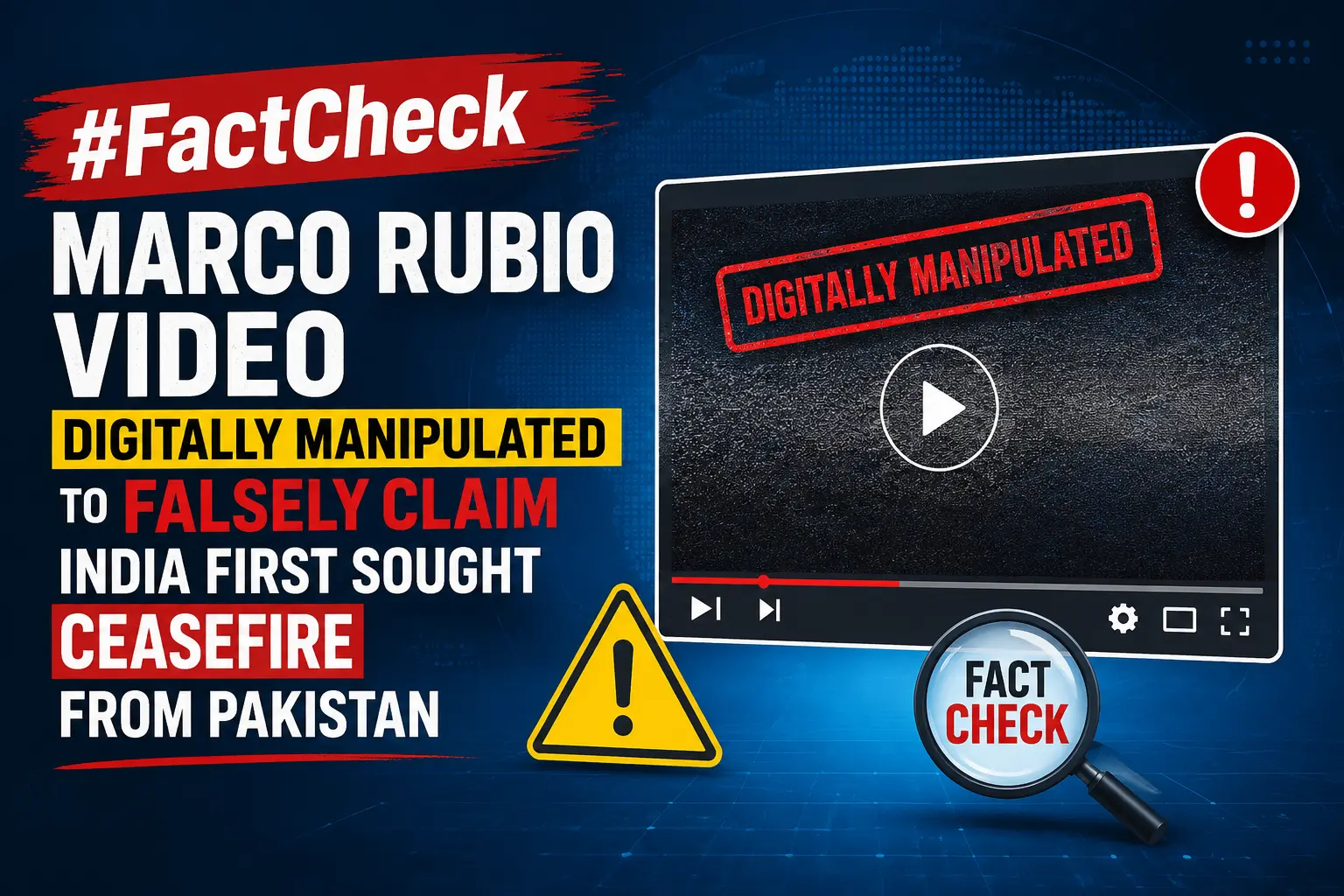 #FactCheck- Marco Rubio Video Digitally Manipulated to Falsely Claim India First Sought Ceasefire from Pakistan