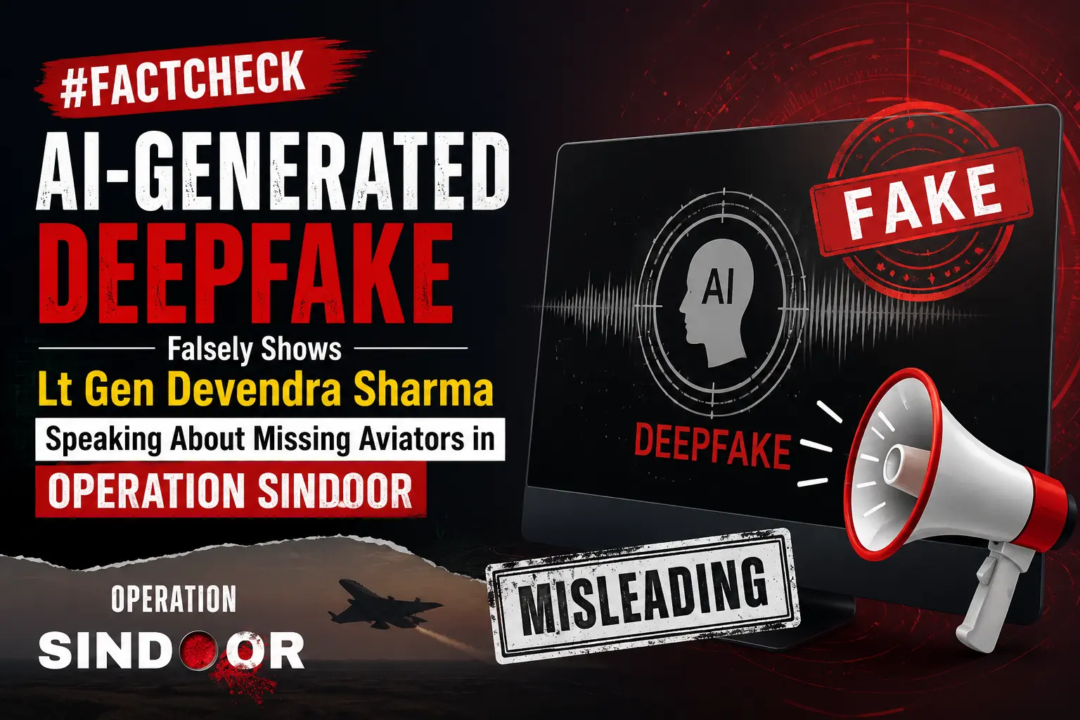 #FactCheck- AI-Generated Deepfake Falsely Shows Lt Gen Devendra Sharma Speaking About Missing Aviators in Operation Sindoor