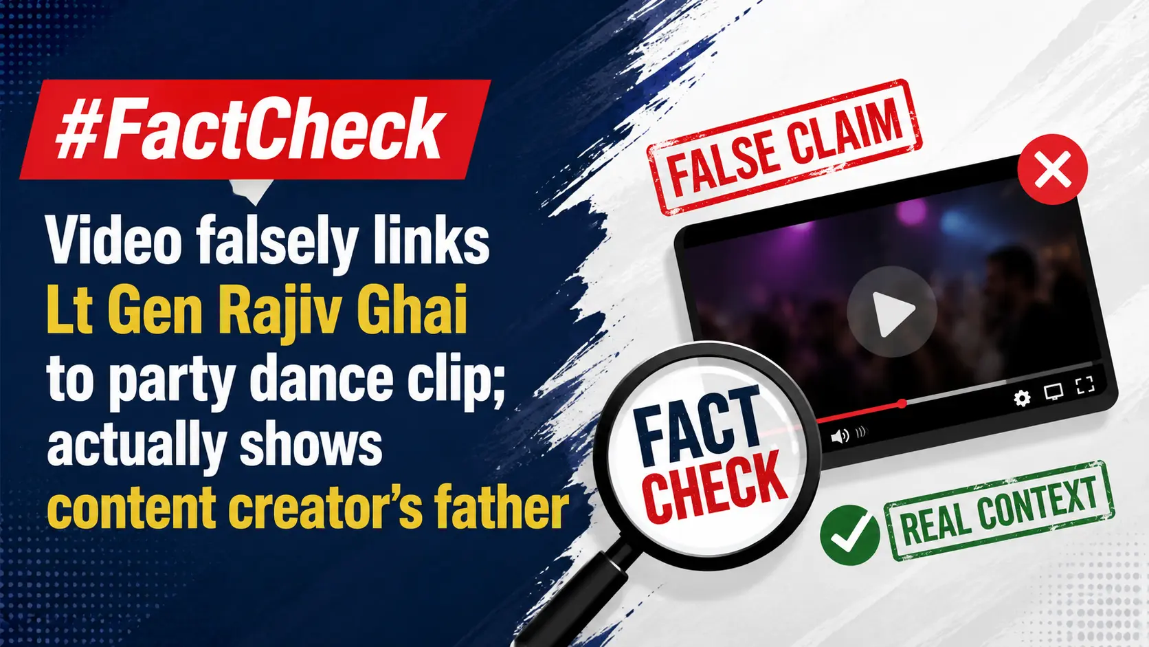 #FactCheck-Video falsely links Lt Gen Rajiv Ghai to party dance clip; actually shows content creator’s father