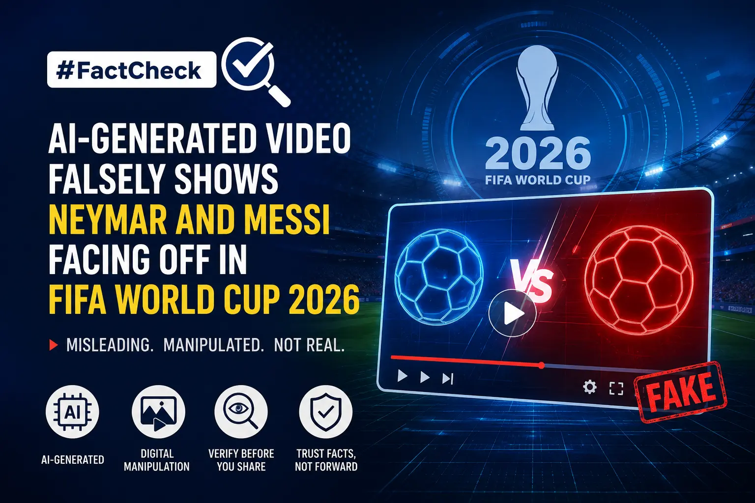 #FactCheck-AI-Generated Video Falsely Shows Neymar and Messi Facing Off in FIFA World Cup 2026