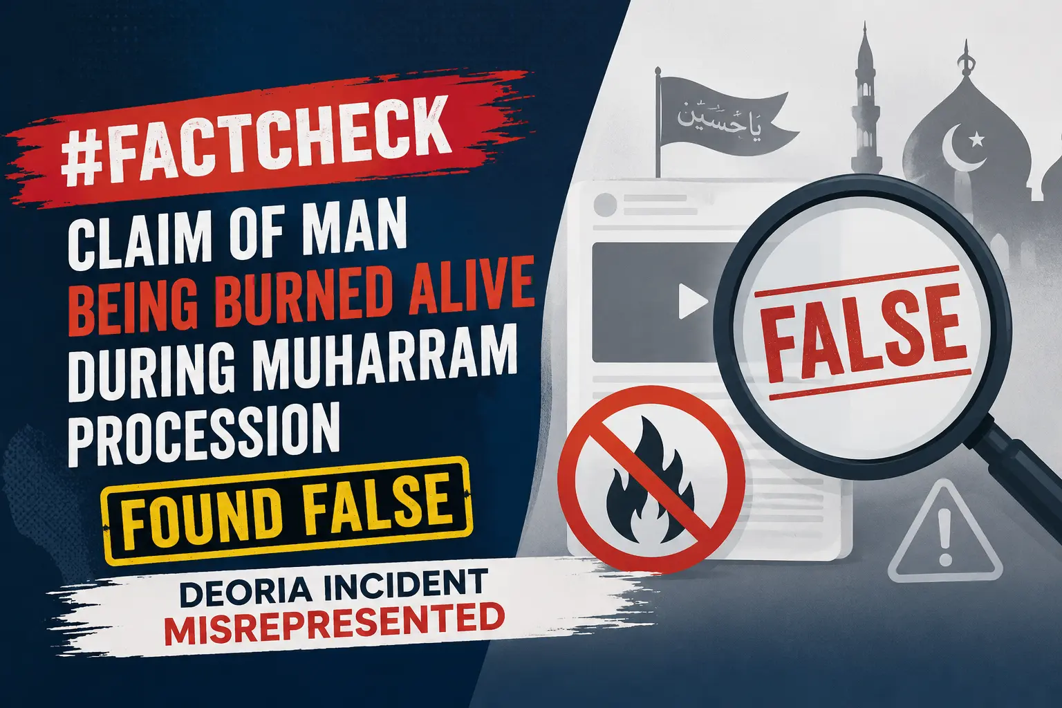 #FactCheck-Claim of Man Being Burned Alive During Muharram Procession Found False, Deoria Incident Misrepresented