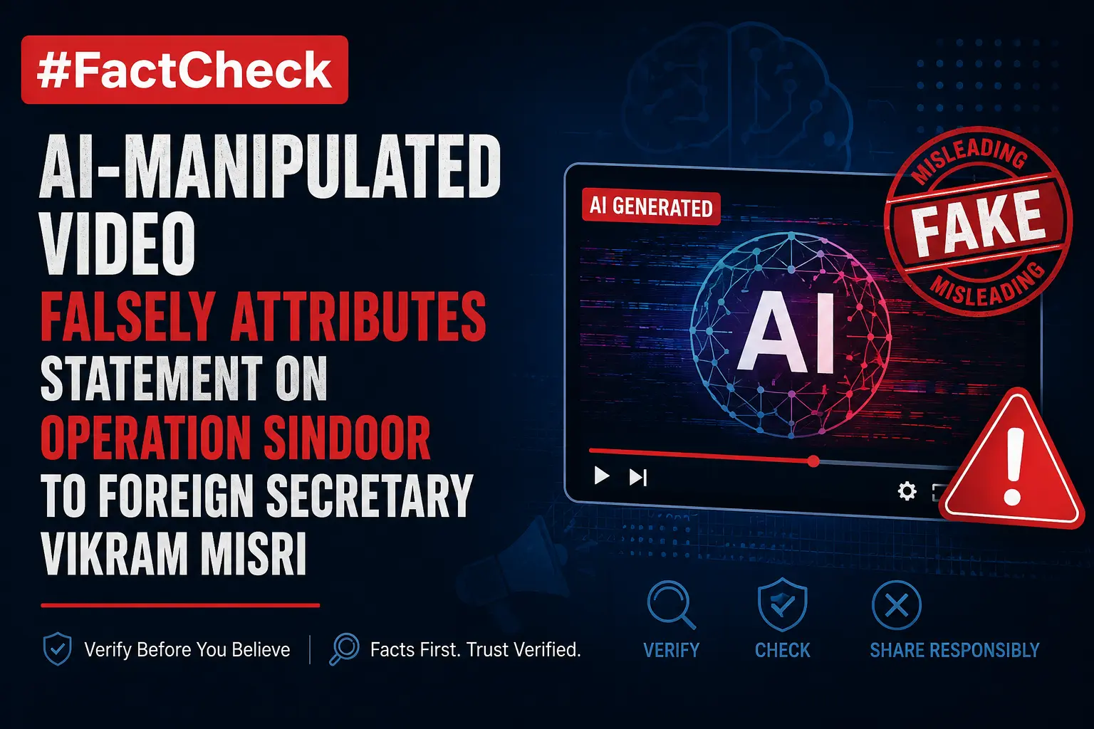 #FactCheck-AI-Manipulated Video Falsely Attributes Statement on Operation Sindoor to Foreign Secretary Vikram Misri