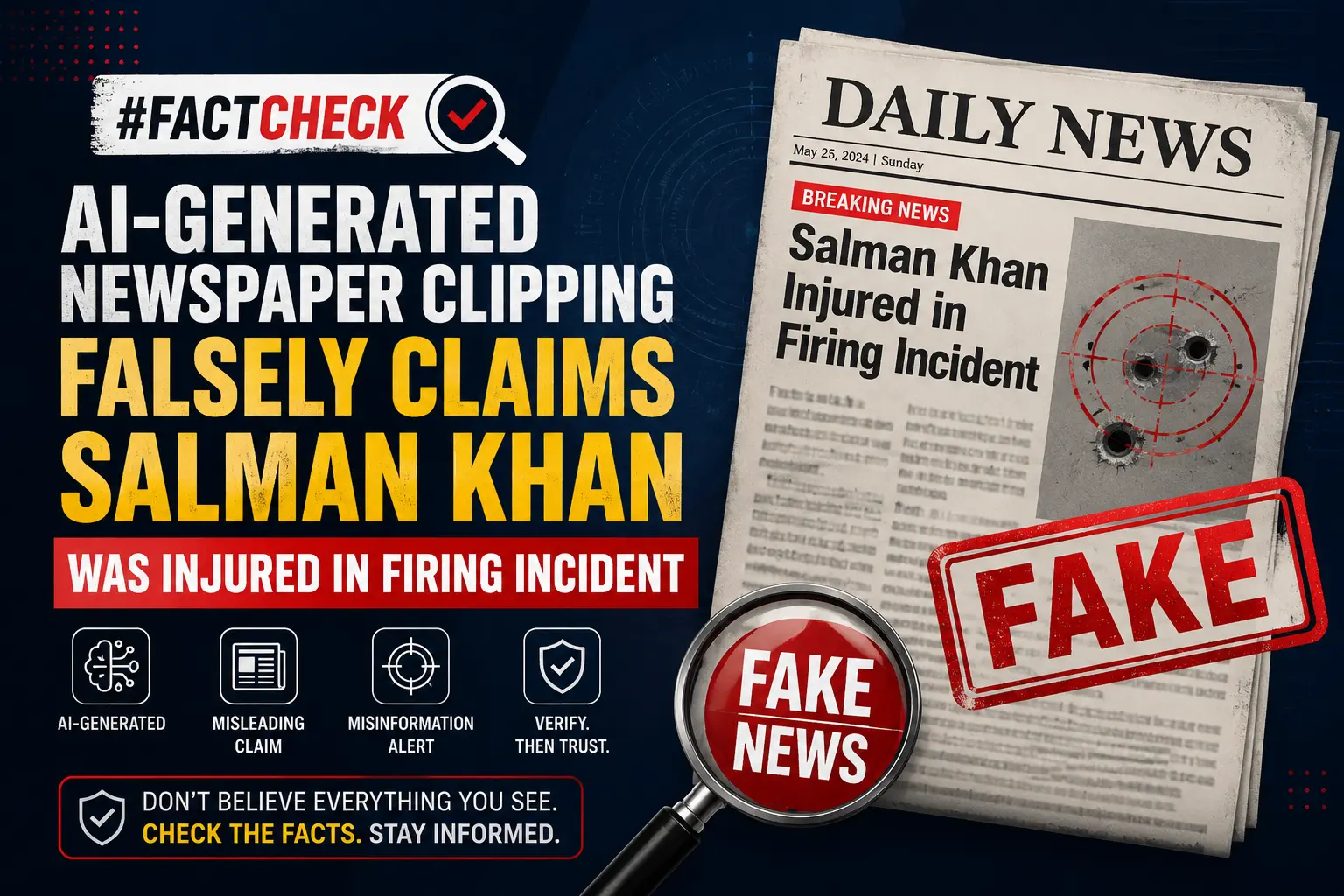 #FactCheck-AI-Generated Newspaper Clipping Falsely Claims Salman Khan Was Injured in Firing Incident Introduction