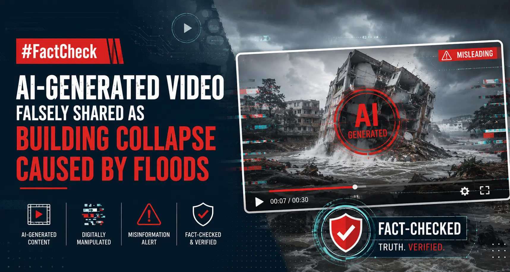#FactCheck-AI-Generated Video Falsely Shared as Building Collapse Caused by Floods
