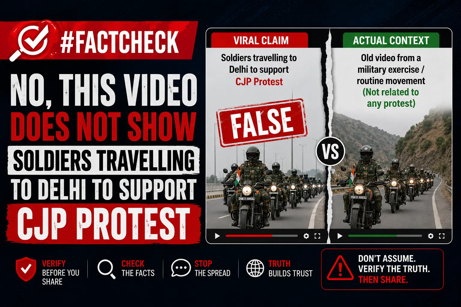 #FactCheck-No, This Video Does Not Show Soldiers Travelling to Delhi to Support CJP Protest